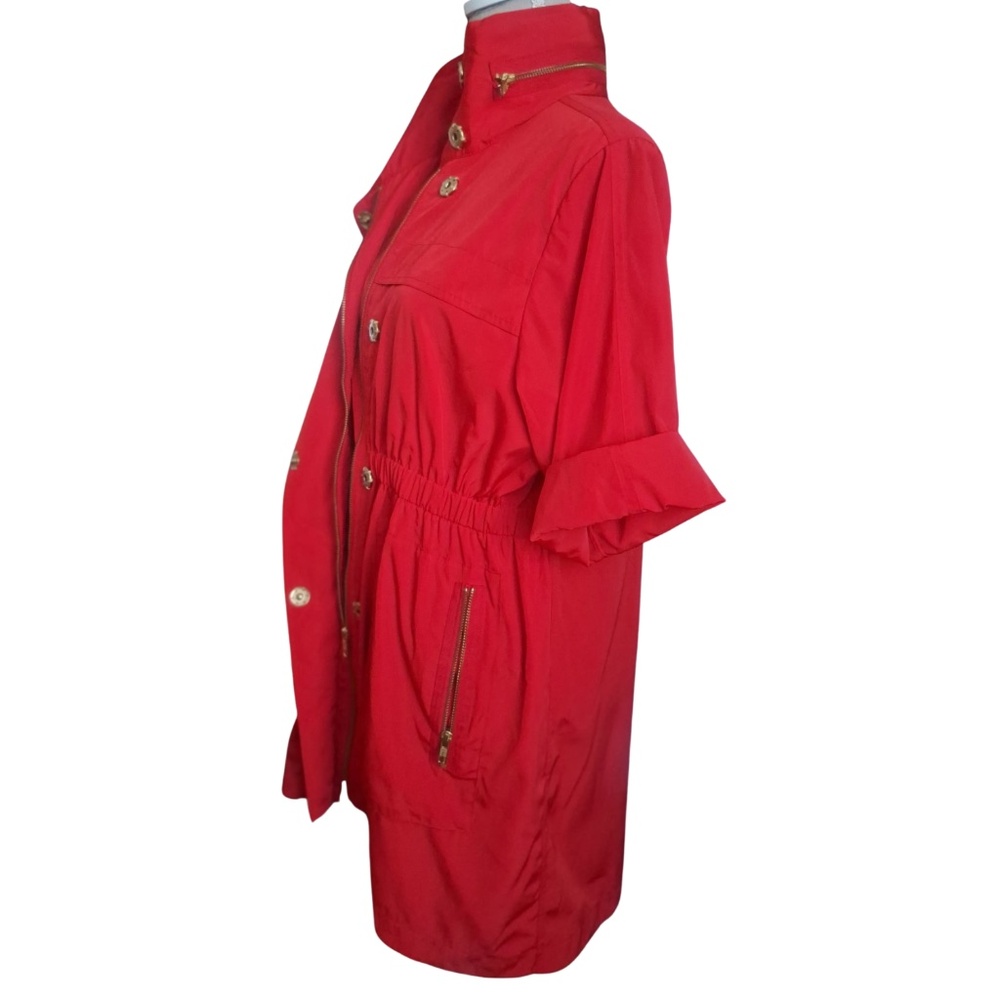 Ali Ro Utility Lightweight Statement Jacket Red B… - image 5